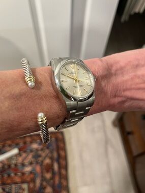 David Yurman two tone pearl cuff